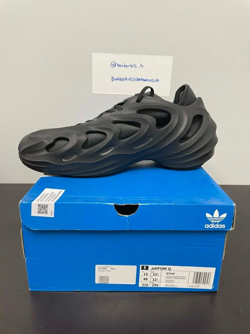 adidas adiFOM Q Black Carbon (IE7449) - Size Men's US 13 - Damaged Box